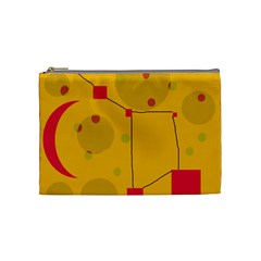 Yellow Abstract Sky Cosmetic Bag (medium) 