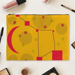 Yellow Abstract Sky Cosmetic Bag (xl)