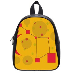 Yellow Abstract Sky School Bags (small)  by Valentinaart