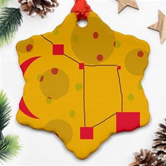 Yellow Abstract Sky Ornament (snowflake) 