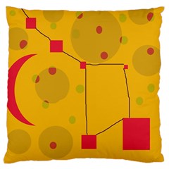 Yellow Abstract Sky Large Cushion Case (one Side)