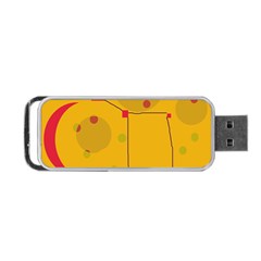 Yellow Abstract Sky Portable Usb Flash (two Sides)