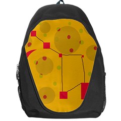 Yellow Abstract Sky Backpack Bag by Valentinaart