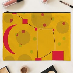 Yellow Abstract Sky Cosmetic Bag (xxxl) 