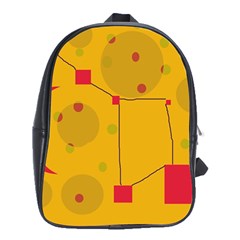 Yellow Abstract Sky School Bags (xl)  by Valentinaart