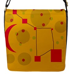 Yellow Abstract Sky Flap Messenger Bag (s)