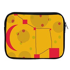 Yellow Abstract Sky Apple Ipad 2/3/4 Zipper Cases by Valentinaart