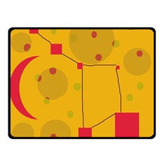 Yellow Abstract Sky Double Sided Fleece Blanket (small) 