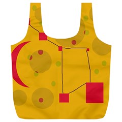 Yellow Abstract Sky Full Print Recycle Bags (l) 