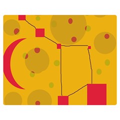 Yellow Abstract Sky Double Sided Flano Blanket (medium) 