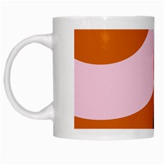 Decorative Abstraction  White Mugs