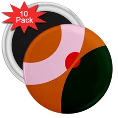 Decorative Abstraction  3  Magnets (10 Pack) 