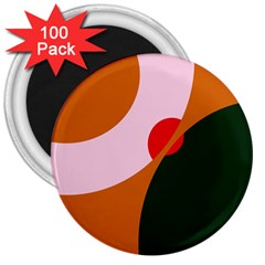 Decorative Abstraction  3  Magnets (100 Pack)