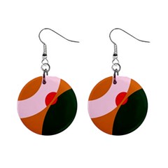 Decorative Abstraction  Mini Button Earrings