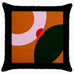 Decorative Abstraction  Throw Pillow Case (black)