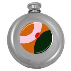 Decorative Abstraction  Round Hip Flask (5 Oz)