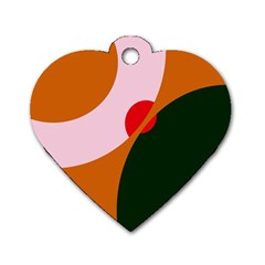 Decorative Abstraction  Dog Tag Heart (one Side) by Valentinaart