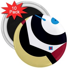 Digital Abstraction 3  Magnets (10 Pack) 