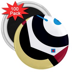 Digital Abstraction 3  Magnets (100 Pack) by Valentinaart