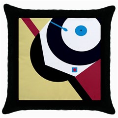 Digital Abstraction Throw Pillow Case (black)