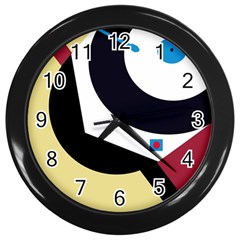 Digital Abstraction Wall Clocks (black)