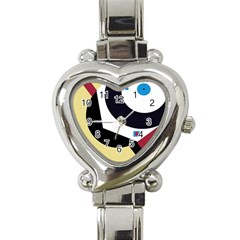 Digital Abstraction Heart Italian Charm Watch