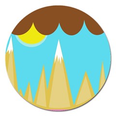 Abstract Landscape  Magnet 5  (round)