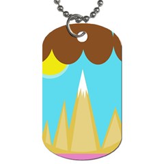 Abstract Landscape  Dog Tag (one Side)