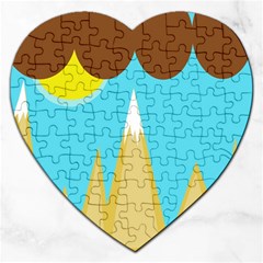 Abstract Landscape  Jigsaw Puzzle (heart)