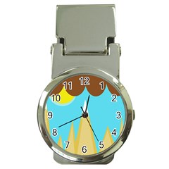 Abstract Landscape  Money Clip Watches