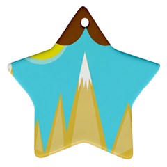 Abstract Landscape  Star Ornament (two Sides)  by Valentinaart