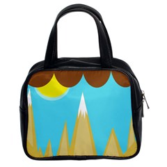 Abstract Landscape  Classic Handbags (2 Sides) by Valentinaart