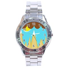 Abstract Landscape  Stainless Steel Analogue Watch by Valentinaart