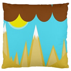 Abstract Landscape  Large Flano Cushion Case (one Side)