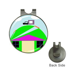 Abstract Landscape  Hat Clips With Golf Markers