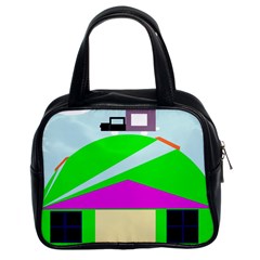 Abstract Landscape  Classic Handbags (2 Sides) by Valentinaart