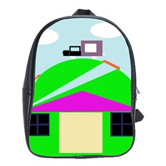 Abstract Landscape  School Bags(large)  by Valentinaart