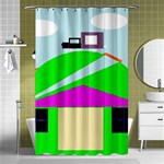 Abstract landscape  Shower Curtain 48  x 72  (Small)  Curtain(48  X 72 ) - 42.18 x64.8  Curtain(48  X 72 )