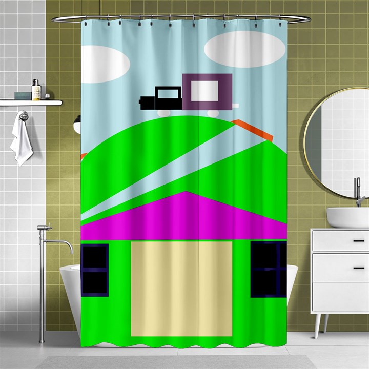 Abstract landscape  Shower Curtain 48  x 72  (Small) 