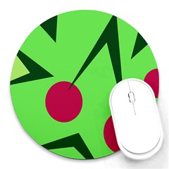 Cherries  Round Mousepads by Valentinaart