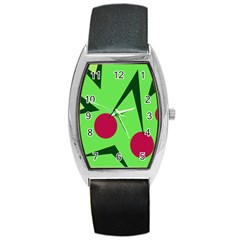 Cherries  Barrel Style Metal Watch