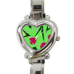 Cherries  Heart Italian Charm Watch