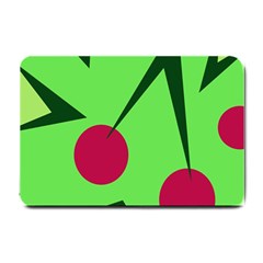 Cherries  Small Doormat  by Valentinaart