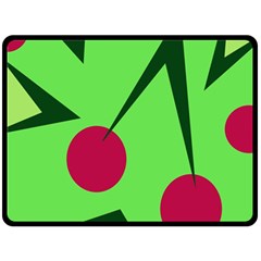 Cherries  Fleece Blanket (large) 