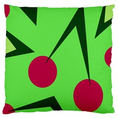 Cherries  Large Cushion Case (two Sides) by Valentinaart