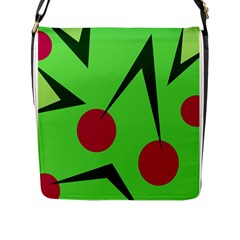 Cherries  Flap Messenger Bag (l) 