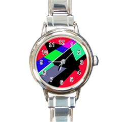 Abstract Fish Round Italian Charm Watch