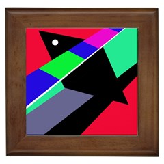 Abstract Fish Framed Tiles