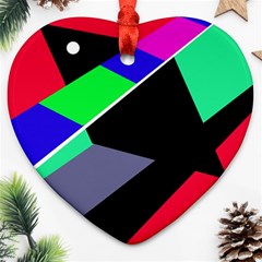 Abstract Fish Ornament (heart) 