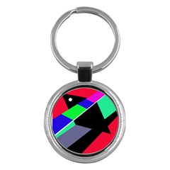 Abstract Fish Key Chains (round) 